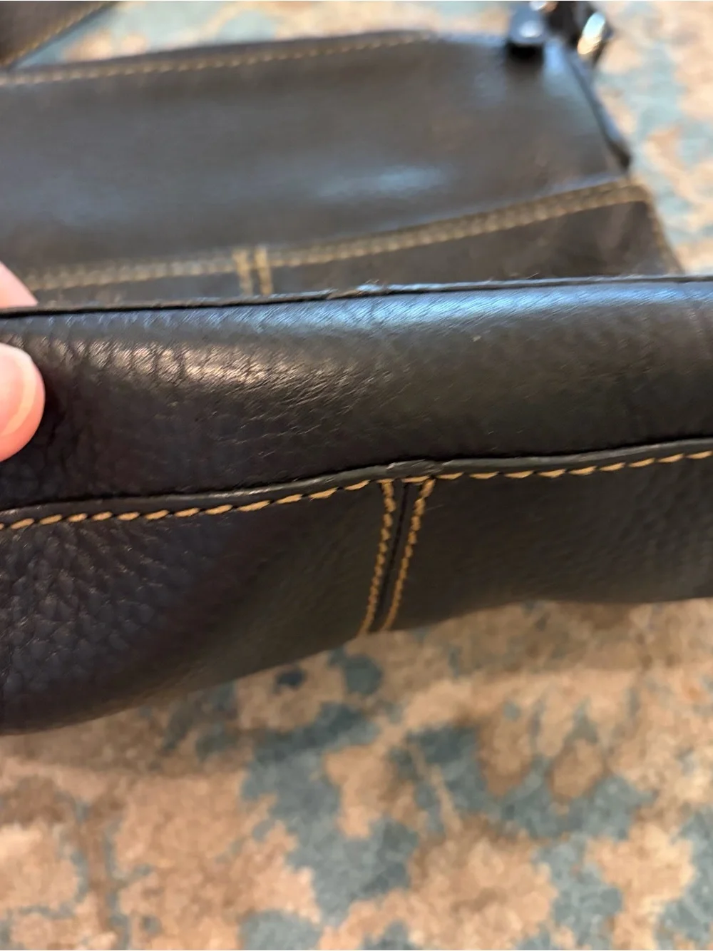 Fossil Black Leather Handbag
